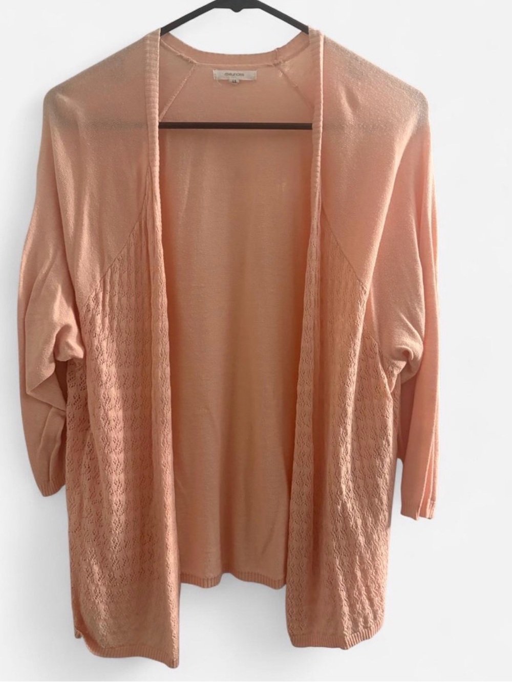 Maurices Peach Open-Front Lightweight Cardigan